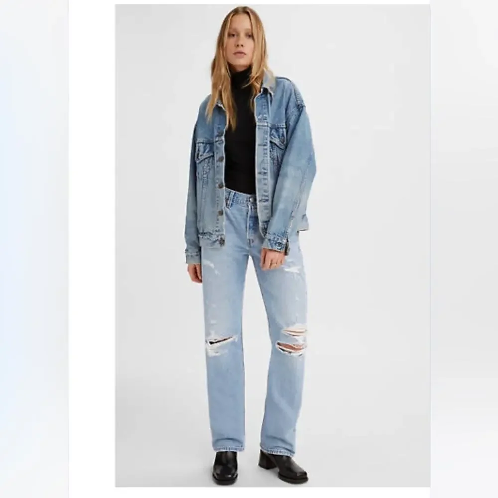 NWT Levi’s 501 90’s jeans light wash 26 - Picture 4 of 14
